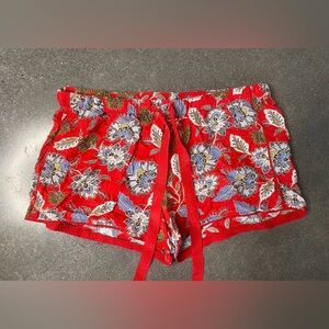 Ann Taylor Loft Floral Red sleep Shorts